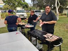 Apex club of Bundaberg provide BBQ breakfast
